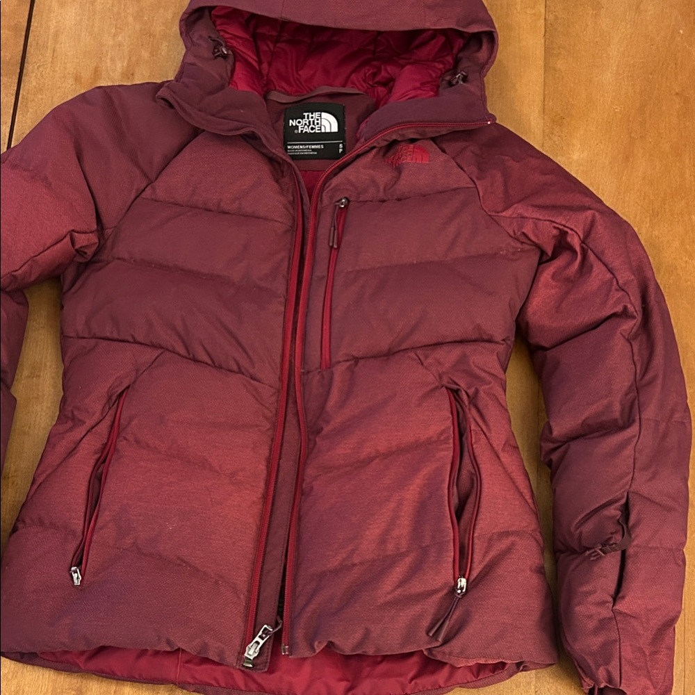 The North Face Women's Maroon Down Ski Jacket, Womens S
